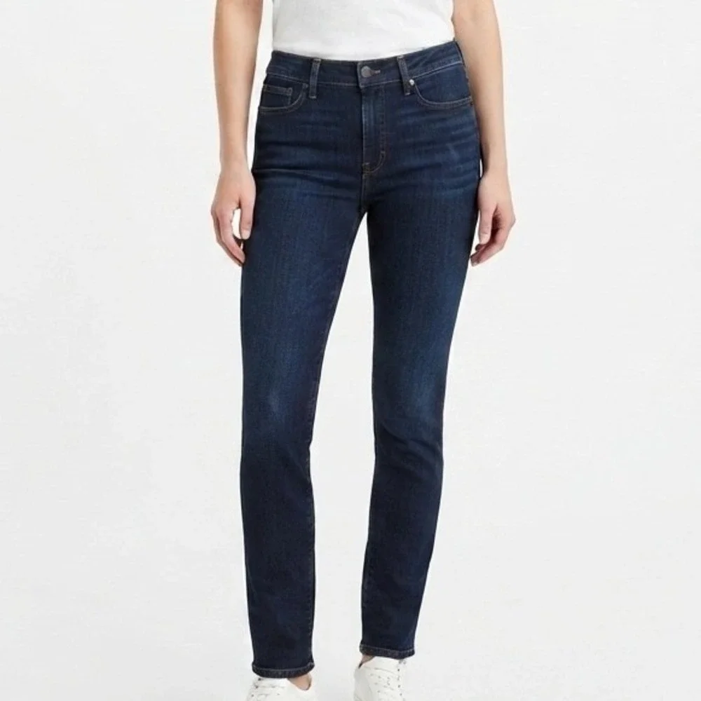J.Jill Boyfriend Jeans Womens 10 Dark Blue Straight Leg Ankle Denim